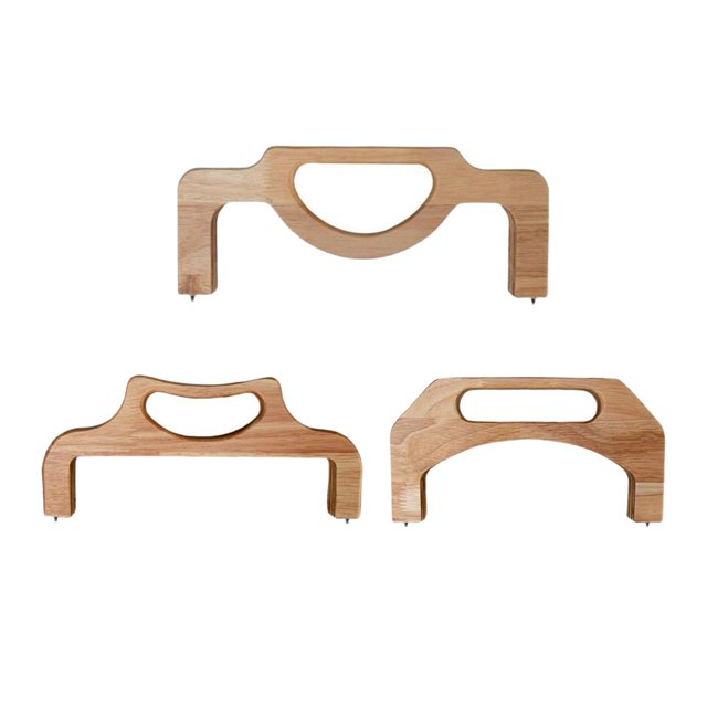 3x Asa De Bolso De Mano De Madera Reemplazo De Accesorios Hechos A Mano Sunnimix Manija de bolsa colgante