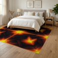 thumbnail image 3 of ODIKA 6'x9' Washable Area Rug Illusion Abstract Cracked Flow Molten Border Volcanic Optical Refined Structured for Queen Size Bedroom, Under Bed, Master Suite, Easy Care, Non-Shedding, 3 of 7