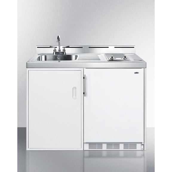 SUMMIT 48" Wide All-in-one Kitchenette C48ELGLASS