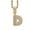 Gold D, variant on Cubic Zircon 26 Letter Alphabet Pendant Necklace for Women Stainless Steel Personalized Initial First Name Jewelry Silver J
