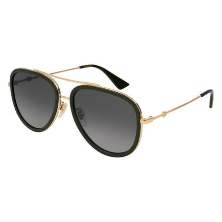 Gucci Grey Gradient Aviator Sunglasses GG0062S 011 57