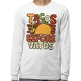 thumbnail image 2 of Tacos Before Vatos Long Sleeve Shirt Unisex 5X-Large White, 2 of 5