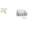 thumbnail image 1 of Organizador de pared colgante con diseño de pájaro de madera, cesta de almacenamiento para armario, adorno decorativo hecho de madera y alambre de met, 1 of 8