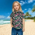 thumbnail image 7 of Tdoqot Boys Hawaiian Shirts with Pocket- Summer Casual Short Sleeve Button Down Kids Beach Shirts Vacation Clothes Green Size 12, 7 of 7