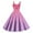 Purple, variant on Vintage Valentine Heart Print Party Dresses For Women Round Neck A-Line Sleeveless Midi Dress Red XL