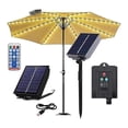 thumbnail image 2 of Solar Umbrella Lights with Remote Control, Solar Powered Patio LED Umbrella Lamp with Clip for Garden, 8 Modes 104 LED, 2 of 5