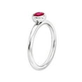 thumbnail image 2 of 3/5 Carat (ctw) Lab-Created Ruby Ring in Sterling Silver, 2 of 4