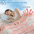 thumbnail image 3 of Pink Boho Cooling Blanket,Lightweight Breathable Summer Throw Blanket with Double Sided Cold Effect,Vintage Abstract Tribal Decorative Oriental Picnic Blankets Bed Sheet for Hot Sleepers 60"x80", 3 of 8