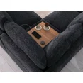 thumbnail image 6 of Modern Living Room 6pc Modular Sectional Set Dark Gray Chenille Couch Right Facing Chaise Cupholders Console Storage, 6 of 7
