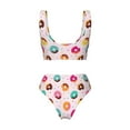 thumbnail image 5 of Daiia Donut Women's Bikini Set Two Piece Swimsuit High Waisted Bikini Adjustable Straps Bikini Perfect for Beach, Pool, and Summer Vacation-X-Large, 5 of 9