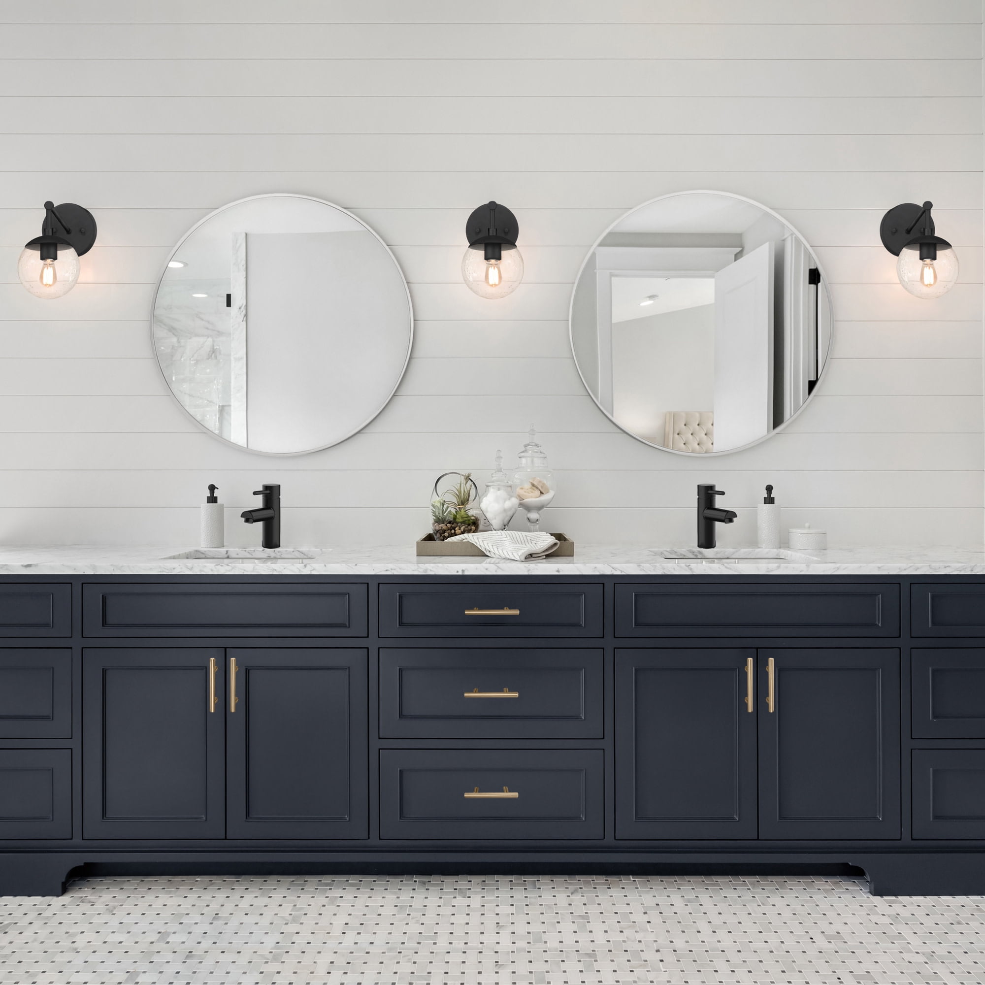 Design House Kenna 24" Round Wall Accent Mirror