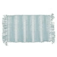 thumbnail image 4 of Microfibre Striped Bath Mat With Fringe Blue 20X32, 4 of 4