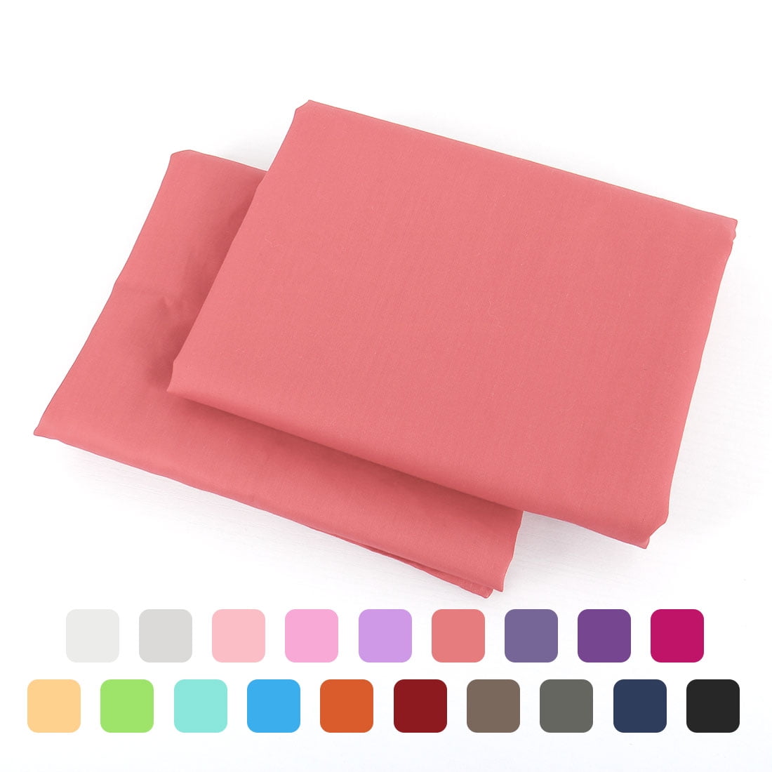 Unique Bargains Pillowcases 2-Piece Egyptian Cotton Pillow Cover Coral Pink Queen