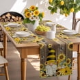 thumbnail image 6 of Placemats Set of 4, Gnome Honey Bee Place Mats Sunflower Wood Grain Tablemats Washable Placemat Table Decoration for Kitchen Table Dinner Party Home Decor Indoor Outdoor 13x19 Inch, 6 of 9