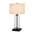 thumbnail image 3 of Henn&Hart 15" Seeded Glass/Blackened Bronze Metal/Glass/Fabric Table Lamp, 3 of 11