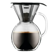 Bodum POUR OVER Coffee maker with glass handle, 1.0L, 34oz, Black