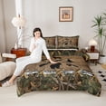 thumbnail image 4 of Feelyou Bear Deer Animal Bedding Comforter Set for Men, Farmhouse Lodge Cabin Twin Comforter Sets, Rustic Hunting Theme Reversible Bedding Set, Super Cozy Room Decor, 2pcs, 4 of 8