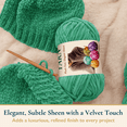 thumbnail image 3 of ComfiTime 3-Pack Velvet Yarn – Bulky #5, OEKO-TEX Certified, Soft Fluffy for Sweaters, Blankets, Scarves, Plush Toys & Home Décor, Crochet/Knitting/Amigurumi, 87.5 Yds/Skein, Machine Washable, Green, 3 of 18