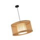 thumbnail image 3 of Lámpara colgante tejida de bambú con cordón ajustable, luz de techo de tejido rústico tradicional hecha a mano para cocina, restaurante, pasillo Estilo H, 3 of 9