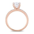 thumbnail image 6 of Everly Women's Created Moissanite and Diamond 14K Rose Gold Engagement Ring, 6 of 7