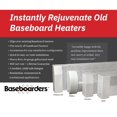 thumbnail image 2 of Baseboarders Premium Easy Slip-on Baseboard Heater Cover - White (Any Size, Open End Cap - Right), 2 of 5