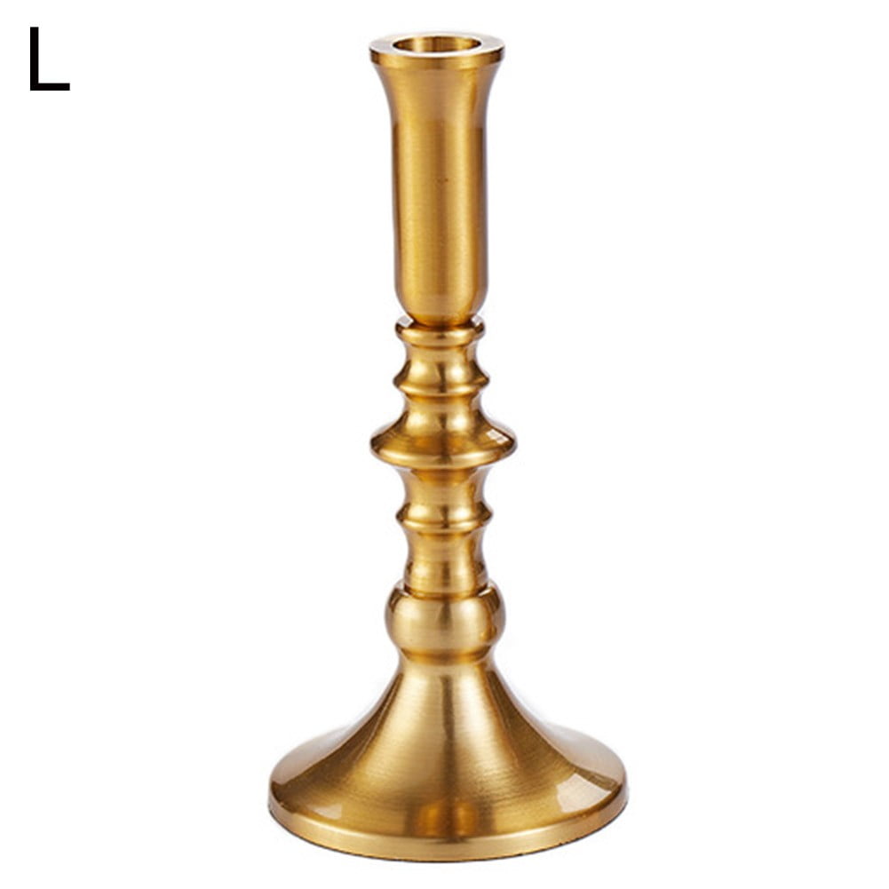 Porte-bougie élégant En Métal Doré - 6,9 Cm De Diamètre - Neuf - Sans Marque