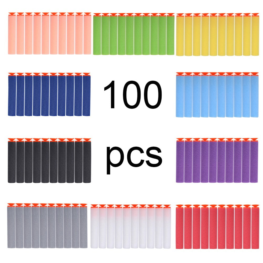 New 100pcs Foam Darts,Suction Head Toy Soft Refill Bullets Darts EVA Foam for..