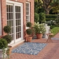 thumbnail image 4 of SAFAVIEH Courtyard Chester Floral Indoor/Outdoor Area Rug, 2'7" x 5', Blue/Beige, 4 of 16