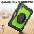 thumbnail image 5 of ELEHOLD Rugged Case for iPad Pro 11" 2022/2021/2020/2018 iPad Air 5/4 Full Body Protective Portable Folding Handle Grip 360° Rotating Kickstand Pencil Holder Shockproof Anti-Scratch Hybrid Cover,B, 5 of 7