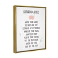 thumbnail image 3 of Stupell Industries Bathroom Rules List Soap Bubbles Typography Painting Gold Floater Framed Art Print Wall Art, 3 of 6