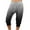 Gray, variant on Generic Women's Fashion Printed Capri Pants Summer Loose Yoga Pants Comfy Workout Cropprd Pants with Pockets