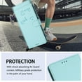 thumbnail image 4 of Allytechgroup PU Leather Wallet Case for Apple iPhone 16 Plus, Slim Folio Cover with Magnetic Closure RFID Blocking 3 Card Slots & Cash Pocket Protective Shockproof Flip Stand Case, Mint, 4 of 9