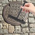 thumbnail image 4 of Outdoor Manhole Cover Lifter Hook Roll Up Door Hook Metal Manhole Cover Lifting Tool, 4 of 9