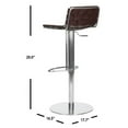 thumbnail image 2 of SAFAVIEH Floyd 29" Gas Lift Swivel Barstool, Brown, 2 of 5