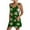 Green—Summer Shorts for Women, variant on Women's Summer Overalls Boho Floral Rompers U Neck Sleeveless Loose Shorts Jumpsuits Loose Fit Cute Daisy Sunflower Print Rompers Beach Vacation OutfitsArmy Green XXXL
