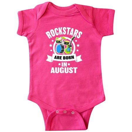 

Inktastic Rockstars are Born in August Birthday Gift Baby Boy or Baby Girl Bodysuit
