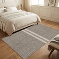 thumbnail image 3 of Area Rugs 3'x5', Farmhouse Grey Brown Carpet Runner Indoor Outdoor Rugs Home Decor Aesthetic, Vintage Country Linen Textured Non Slip Mats Washable Accent Rug for Living Room Bedroom, 3 of 5