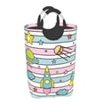 thumbnail image 2 of Wukai Space Doodle Laundry Basket, Laundry Hamper, Dirty Clothes Hamper for Laundry,Waterproof Pe Coating,Bathroom Set,Toy Bin, 2 of 6