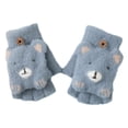 thumbnail image 3 of Tricot Enfants Plus Dessin Animé Ours Moitié Fait Référence à Retourner Chaud Chaud Fuite Fait Référence à Écrire Gants, 3 of 3