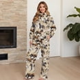 thumbnail image 4 of Yuyamidu Women's Tracksuits Lounge Sets Loungewear 2 Piece Outfits Horse Print Drawstring Sweatshirt Wide Leg Sweatpants Matching Sweatsuit for Party Holiday Athletic Tops Bottoms Set XL, 4 of 7