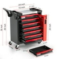 thumbnail image 5 of 7-Drawer Rolling Tool Chest with Lock, Large Mobile Tool Cart & Cabinet for Garage Workshop Storage, Red, 5 of 6
