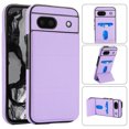 thumbnail image 7 of Compatible with Google Pixel 8a Case, with PU Leather Credit Card Holder Magnetic Back Stand Rugged Slot Mobile Flip Purse Phone Cover for Google Pixel 8a Women Men - Lightpurple, 7 of 7