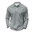 thumbnail image 2 of Mfakffe Men's Knit Polo Shirts Long Sleeve Sweater Polo Lightweight Fashion Casual Collared Shirts, 2 of 5