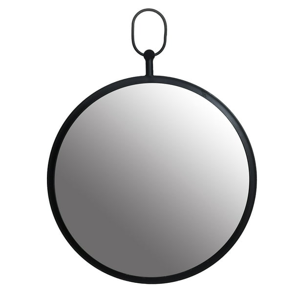 Black Round Wall Mirror With Decorative, Round Black Mirrors For Walls
