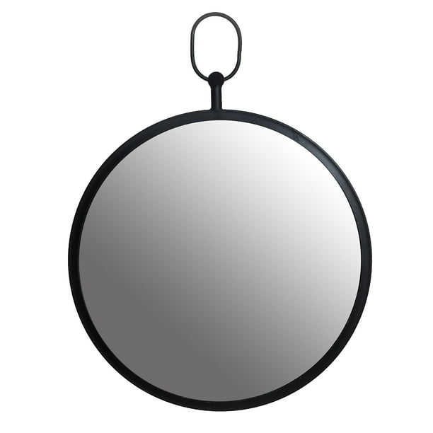 Black Round Wall Mirror With Decorative Handle Com Black Round Wall Mirror With Decorative, Round Black Mirrors For Walls