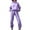 Purple, variant on CILENON Women's Color Block 2 Piece Tracksuit Crewneck Long Sleeve Sweatshirts Tops Long Sweatpants Outfits Lounge Sets 2024 Fall Trendy Set (Purple,XXXL)
