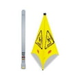 thumbnail image 2 of Rubbermaid Commercial Three-Sided Caution Wet Floor Safety Cone 21w x 21d x 30h Yellow 9S0100YL, 2 of 5