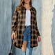 thumbnail image 1 of Pntutb moda mujer entramado impresión abrigo invierno camisa manga larga prendas de vestir exteriores blusa liquidación Pntutb Pntutb-7617, 1 of 5