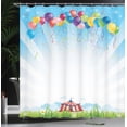 thumbnail image 3 of Ambesonne Flower Shower Curtain, Balloon Clear Sky Travel, 69"Wx70"L, Multicolor, 3 of 4