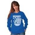 thumbnail image 4 of Mechanic Or Genius Sarcastic Humor Unisex Plus Fleece Graphic Sweatshirt Brisco Brands 2X, 4 of 5